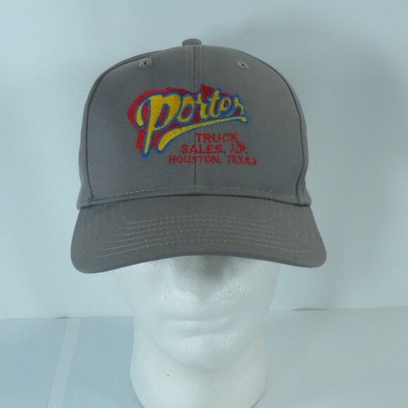 Porter Truck Sales Houston TX Embroidered Logo Snapback Cap Hat Gray - Picture 3 of 8